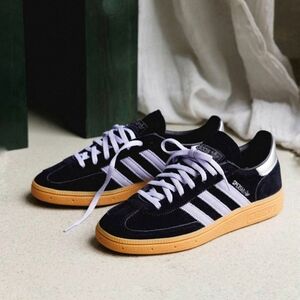 NIB Women's Adidas Hardball Spezial In Black/Light Purple- Size 8.5 *RARE COLOR*